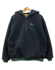 エクストララージ XLARGE × #FR2 エフアールツー BOA HOODIE ボア フーディー ハーフジップ フリース ジャケット 刺繡ロゴ 黒 ジャケット ロゴ ブラック Mサイズ 104MT-2926