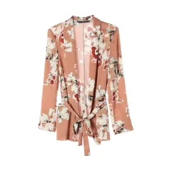 ZARA(ザラ) フラワー パターン ジャケット/レディース XS ／ AAAGDQ2051