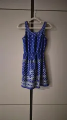 H ＆ M 青 ノースリーブ ワンピース