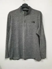 THE NORTH FACE ザノースフェイス グレー ハーフジップアップ 長袖 Tシャツ XLサイズ