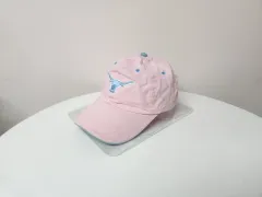 帽子) ライトピンク 뿔소 刺繍 ヴィンテージ 帽子