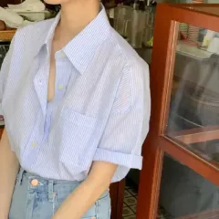 スロービー ( SLOWB ) アイング ストライプ 結んだ シャツ フリーサイズ