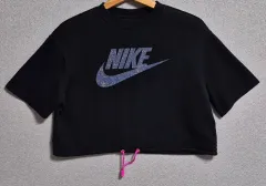 M) ナイキ ブラック クロップド 半袖