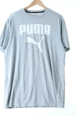 （ L ー XL ） PUMA(プーマ) 半袖 Tシャツ ビッグロゴ グレー- 13B1A