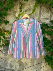 90s ポロラルフローレン マルチ カラー ブレーザー ジャケット made in usa