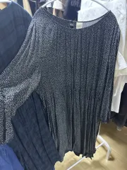 h ＆ m ドット ロング ワンピース プラスサイズ ビッグサイズ