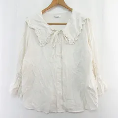 アースミュージック&エコロジー EARTH MUSIC & ECOLOGY セーラー ブラウス 長袖 レーヨン F アイボリー kz14791