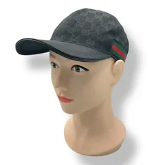 極美品 GUCCI グッチ キャップ GGキャンバス サイズM ブラック