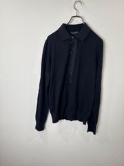 DOLCE & GABBANA 光沢ダークグレー 長袖ポロシャツ - メルカリ