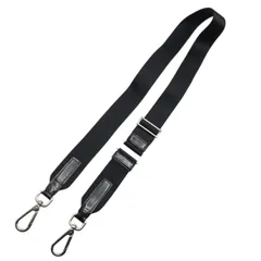 PRADA プラダ ナイロンキャンバス/パテントレザー ショルダーストラップ ブラック/シルバー M2603-k087