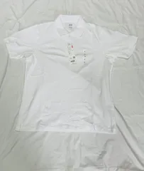 ユニクロ エアリズムコットン カノコポロシャツ ホワイト　L　　　　*3618