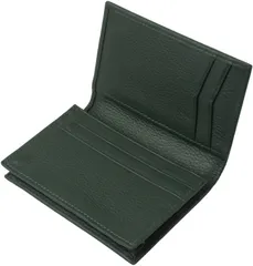 [Rafca] らふか 名刺入れ メンズ 本革 大容量 50枚以上収納可能 幅広仕様 カードケース 高級 本革証明 (ダークグリーン) [ダークグリーン]