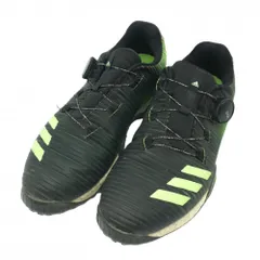 アディダス ゴルフシューズ 黒×ライトグリーン EE9342 コードカオス スパイクレス BOA ダイヤル式 レディース 24.0 ゴルフウェア adidas