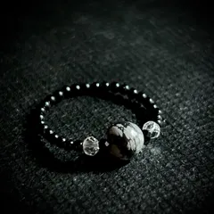 悪縁を遠ざける結界の霊石リング　縁切り　人間関係改善　結界　魔除け　浄化　呪物