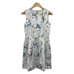 Chesty(チェスティ) ワンピース サイズ1 S レディース美品  - ライトブルー×ブルー×マルチ クルーネック/ノースリーブ/ひざ丈/花柄