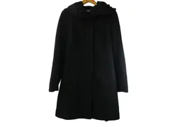k05241130036　ZARA BASIC　Lサイズ　Black　　アウター　コートミディアム丈　秋冬