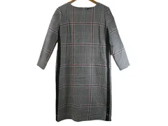 k05241130033　INDIVI　フリーサイズ　黒×赤×白　　ワンピース or ドレス　ワンピース　秋冬