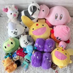 게임 캐릭터 봉제인형 20점 세트 정리 마이쿠라 푸요푸요 커비 포켓몬 냥코 대전쟁 디지몬 스프라 FF 20