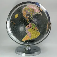60〜70年代 ブラックオーシャングローブ 地球儀 黒い海 REPLOGLE社製 ヴィンテージ ブラックオーシャン グローブ / 地球儀
