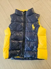 ポロ ラルフローレン ネイビー/イェロー ダウン ベスト 3T