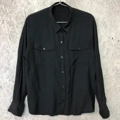 GLOBAL WORK グローバルワーク さらさらリラックスポケット ブラウス ネイビー Mサイズ 〇◇