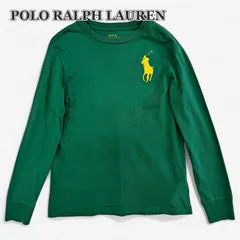 POLO RALPH LAUREN ロンT 150/76・キッズL相当 カットソー グリーン ビッグポニー ナンバリング3 長袖Tシャツ ラルフローレン