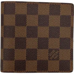 ルイ・ヴィトン LOUIS VUITTON ポルトビエ カルトクレディ モネ N61665 ブラウン ダミエ メンズ 二つ折り財布