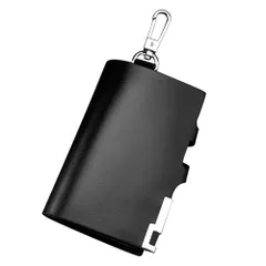 [HAWEE] キーケース メンズ 本革 小銭入れ スマートキー対応 カード入れ付き 6連キーフック 大容量 第一層牛革 サイズ 縦11cm×横7cm×マチ2cm 重さ100ｇ 360°回転カラビナ 鍵 現金 カード 車種のスマートキー 小銭 2a113894