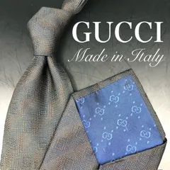 【美品】GUCCI グッチ ネクタイ 総柄 グリーン カーキ ストライプ GG柄