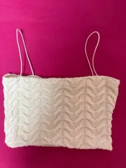 ZARA ニット クロップド チューブトップ