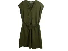 k03241018051　NATURAL BEAUTYBASIC　Lサイズ　カーキ色　　ワンピース or ドレス　シャツワンピース　春夏