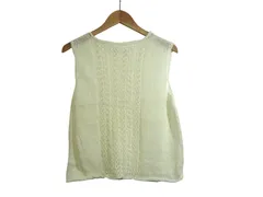 k03241018006　ブランド名不明　サイズ表記無し　White　　トップス　ノースリーブ　春夏