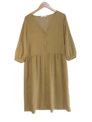 k03241007193　chocol raffine robe　フリーサイズ　黄色×赤×ベージュ　　ワンピース or ドレス　ワンピース　春夏