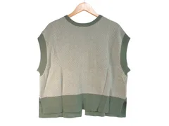k03241007180　ikka　Sサイズ　緑×グレー　　トップス　ニットorセーター　秋冬