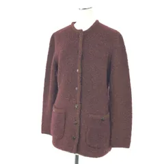GUCCI グッチ ブークレツイードカーディガン サイズ:M トムフォード期/アーカイブ/アルパカモヘヤ 95AW   ブラウン/ボルドー レディース / 241007003600のサムネイル
