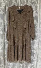 (新品) シフォン フリル ONE PIECE