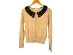 k04241017006　earth music&ecology　Sサイズ　ベージュ×黒　　トップス　ニットorセーター　秋冬