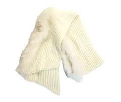 k04241004045　COMME CA ISM　サイズ表記無し　White　　ファッション小物　マフラー　秋冬