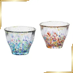 【新品】 アデリア(ADERIA) 【 津軽びいどろ MATSURI金彩ぐいのみ ペアセット 85ml 日本製 化粧箱入 FS71564 】 おちょこ 盃 日本酒 グラス ガラス 冷酒 お猪口 酒器 おしゃれ ギフト 女性 母の日 父の日 夫婦 男性 引越 0