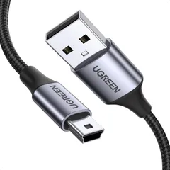 【在庫セール】UGREEN USB miniB ケーブル ミニUSB タイプb 充電 USBケーブル 高耐久性 ナイロン編み デジカメ、PS3 コントローラー 、ドライブレコーダー、HDD、GPS などに対応 タイプAオス- miniBオス 3m