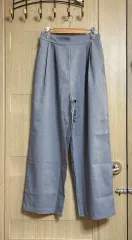 ウエスト後ろゴム ワイド ストレートパンツ