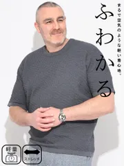 ニット 半袖 メンズ 大きいサイズ ふわかる ブリスターニット クルーネック Tシャツ G-STAGE (ジーステージ)のサムネイル