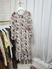 シフォン ロング丈ワンピース Free