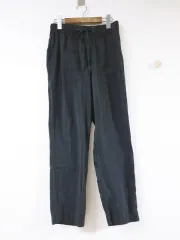 ZARA(ザラ) シルバー光沢 イージーパンツ 44 黒