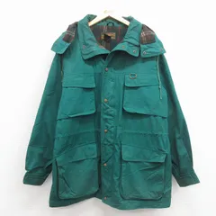L/古着 エディーバウアー 長袖 マウンテン ジャケット パーカー メンズ 90年代 90s ロング丈 緑 内側ウール 26feb16