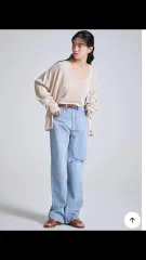 SPAO(スパオ) ダメージ ワイド ジーン ジーンズ ( 67 /新品)