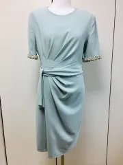 ミント色（ライトブルー）高級シャーリングキュービック ONE PIECE