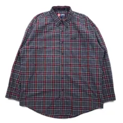 CHAPS RALPH LAUREN 90年代 ボタンダウンシャツ L グレー チェック コットン ビッグサイズ