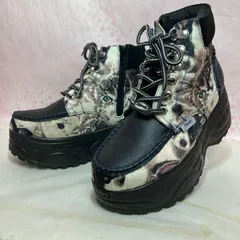 ♡新品未使用♡ 　23.5cm　超美品　ねこプリント柄　ヨースケ YOSUKE  　レディース 　厚底スニーカー　厚底ハイカットスニーカー 　厚底スニーカーブーツ　MY1433-281