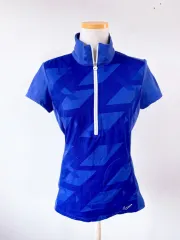 (本物) Nike ゴルフドライフィット機能性ハーフジップアップ半袖Tシャツ (女性用) 90 ）